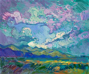 A contemporary impressionistic burst of color, by celebrated oil painter Erin Hanson. A contemporary impressionistic burst of color, by celebrated oil painter Erin Hanson.