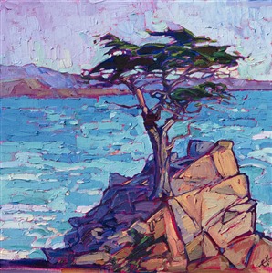 Monterey coast landscape painting by Impressionist artist Erin Hanson Monterey coast landscape painting by Impressionist artist Erin Hanson