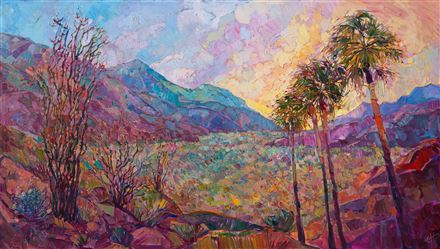 Contemporary expressionism landscape oil painting by Erin Hanson. Contemporary expressionism landscape oil painting by Erin Hanson.