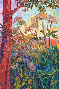 Oregon flowers, paintings of Queen Anne's Lace in a contemporary impressionism style. Painting Floral Lace