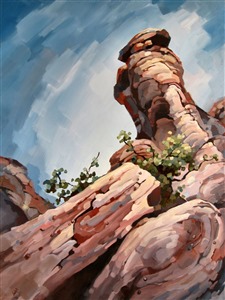 Red Rock Canyon oil painting by Erin Hanson