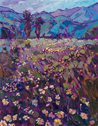 Small oil painting of the Borrego Springs super bloom Small oil painting of the Borrego Springs super bloom