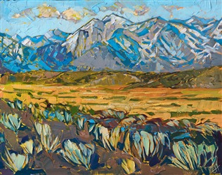 Contemporary impressionism painting of the eastern Sierras, by Erin Hanson Contemporary impressionism painting of the eastern Sierras, by Erin Hanson