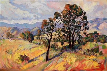 Summer colors of California Wine County, painted in vibrant oils by Erin Hanson Summer colors of California Wine County, painted in vibrant oils by Erin Hanson