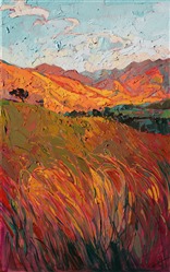 Summer grass fields with expressive and textured strokes of oil paint, by Erin Hanson Summer grass fields with expressive and textured strokes of oil paint, by Erin Hanson