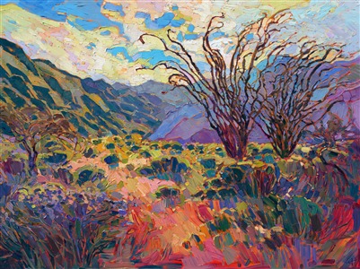 Paintings of the California super bloom desert flowers in Anza Borrego State Park. Paintings of the California super bloom desert flowers in Anza Borrego State Park.