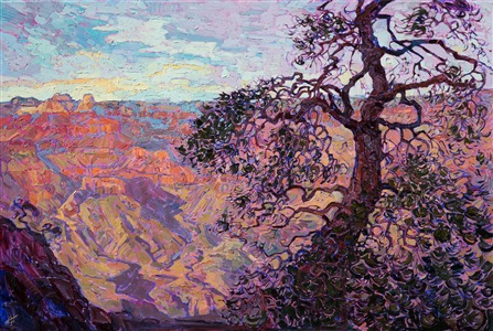 Grand Canyon vista oil painting by modern impressionist Erin Hanson.
