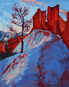 Bryce Canyon in November, original oil painting by impressionist artist Erin Hanson
