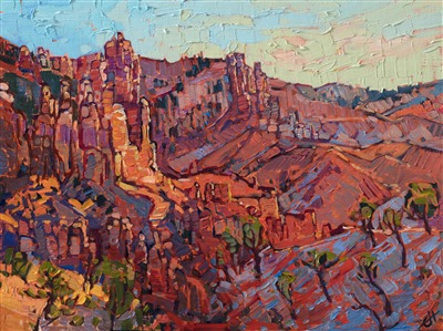 Bryce Canyon oil painting by Utah impressionist painter Erin Hanson Bryce Canyon oil painting by Utah impressionist painter Erin Hanson