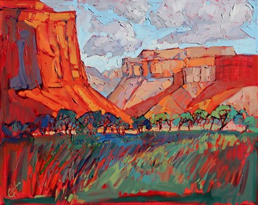 Canyonland National Park, original oil painting in abstract impressionism, by Erin Hanson