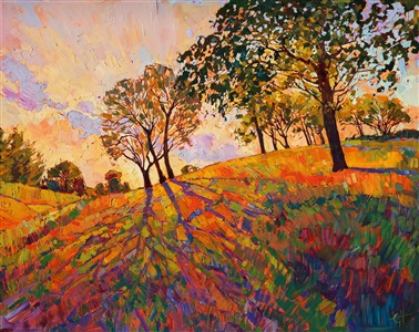 Crystal Hills, modern expressionist landscape painting by Los Angeles artist Erin Hanson