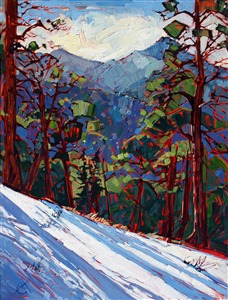 Mount Charleston original oil painting by Erin Hanson Painting Mount Charleston