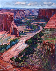 Canyon de Chelly monumental oil painting by Erin Hanson Canyon de Chelly monumental oil painting by Erin Hanson