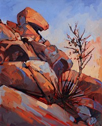 Joshua Tree rocky landscape with yucca, by Erin Hanson Joshua Tree rocky landscape with yucca, by Erin Hanson