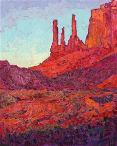 Fins at Arches National Park, original oil painting for collectors of Western Art.