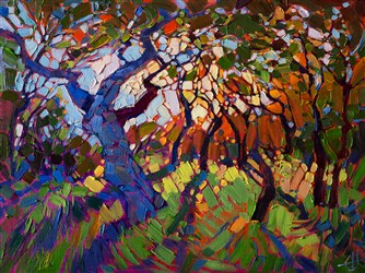 Crystal Light series oil painting by contemporary master Erin Hanson Crystal Light series oil painting by contemporary master Erin Hanson