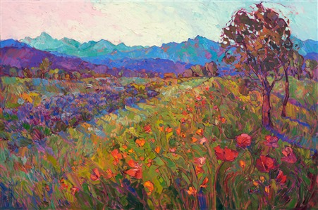 Northwest Poppies original oil painting by new impressionist Erin Hanson Northwest Poppies original oil painting by new impressionist Erin Hanson
