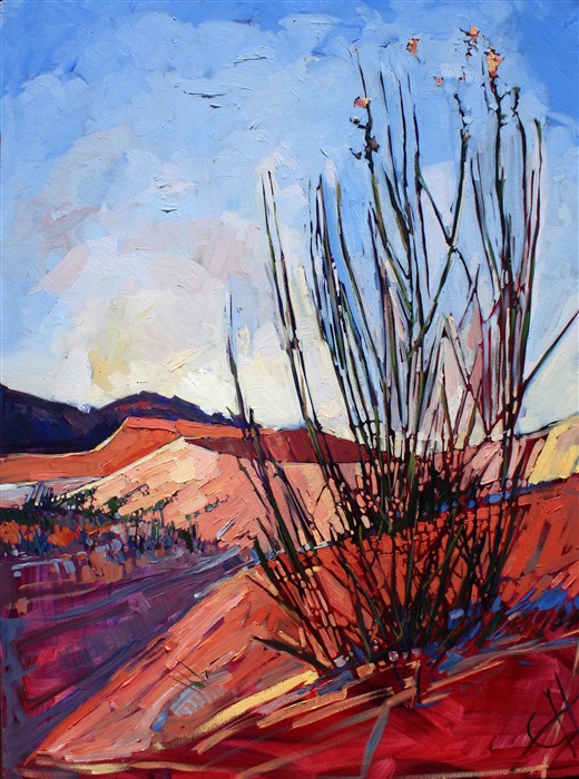 Coral Pink Sand Dunes oil painting landscape by Erin Hanson