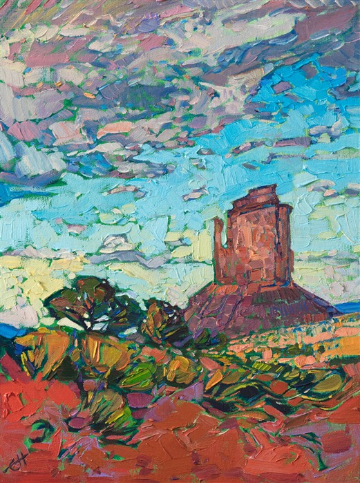 Monument Valley painting of the four corners region, by contemporary Western artist Erin Hanson