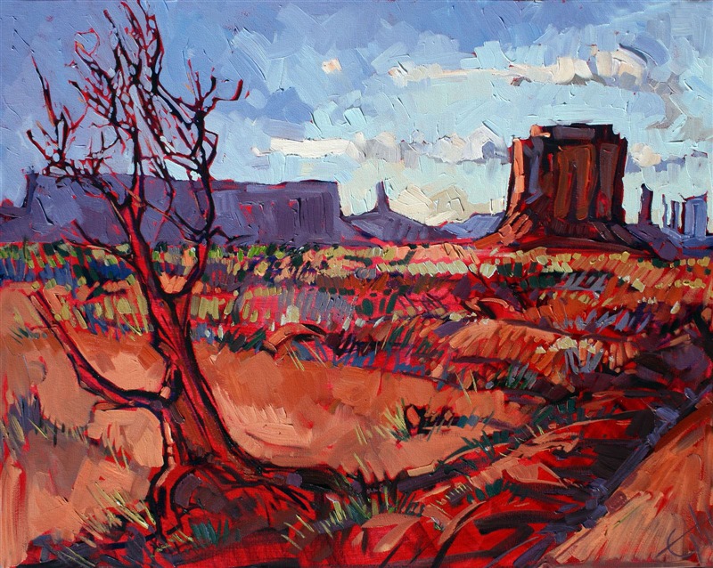 Monument Valley oil painting by Erin Hanson