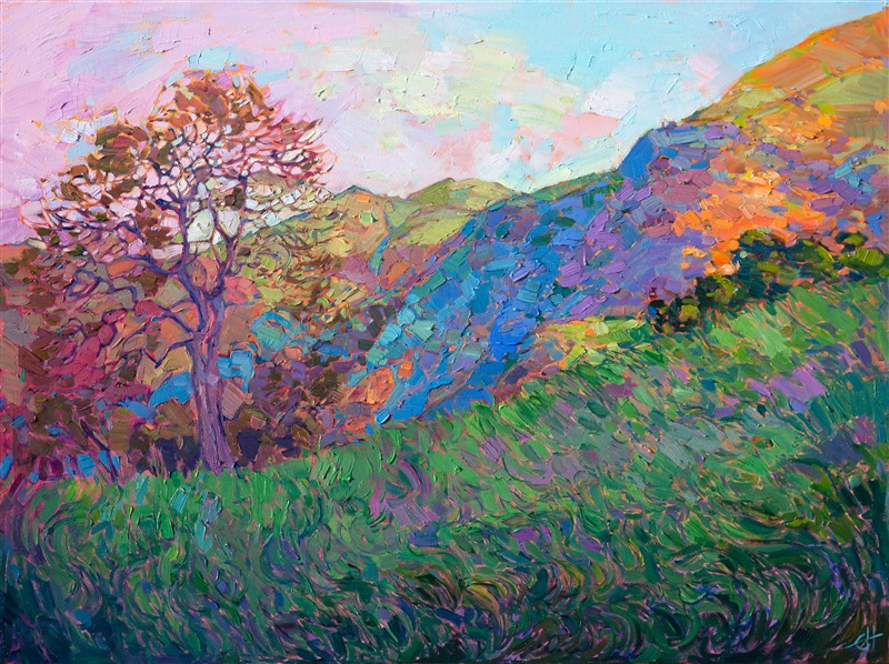 California impressionist painting of Paso Robles, by modern impressionist Erin Hanson.