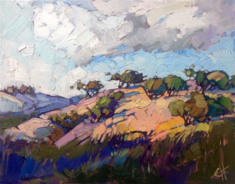 Paso Robles small oil painting on board, by Erin Hanson
