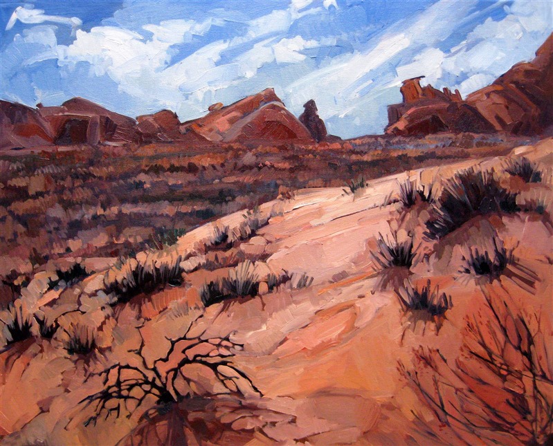 Valley of Fire landscape oil painting by Erin Hanson
