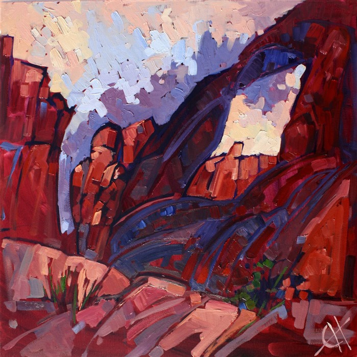 Valley of Fire state park, expressionism oil painting by Erin Hanson 
