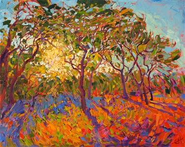 A new Crystal Light series original oil painting for art collecting, by artist Erin Hanson.