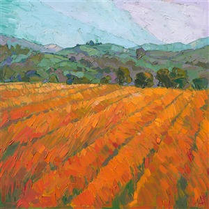 California wine country oil painting of Paso Robles, by Erin Hanson