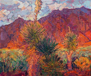 Kayenta, Utah, landscape oil painting by contemporary painter Erin Hanson. Kayenta, Utah, landscape oil painting by contemporary painter Erin Hanson.