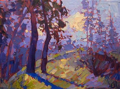 Northwest lavenders painted by expressionist painter Erin Hanson Painting Northwest
