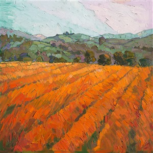 California wine country oil painting of Paso Robles, by Erin Hanson California wine country oil painting of Paso Robles, by Erin Hanson