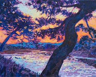 Kyoto Japan oil painting by modern landscape oil painter Erin Hanson Kyoto Japan oil painting by modern landscape oil painter Erin Hanson