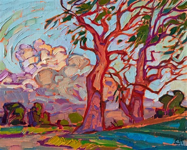 Big Canyon Country Club landscape oil painting by modern impressionist Erin Hanson