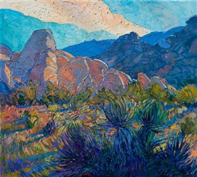 Joshua Tree California desert impressionism oil painting by Erin Hanson Joshua Tree California desert impressionism oil painting by Erin Hanson