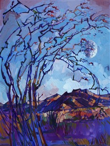 Abstract mosaic oil painting of Borrego Springs, by Erin Hanson