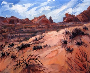 Valley of Fire landscape oil painting by Erin Hanson Valley of Fire landscape oil painting by Erin Hanson