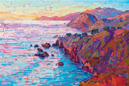 Mendocino coast original oil painting for sale by modern impressionist artist Erin Hanson Mendocino coast original oil painting for sale by modern impressionist artist Erin Hanson