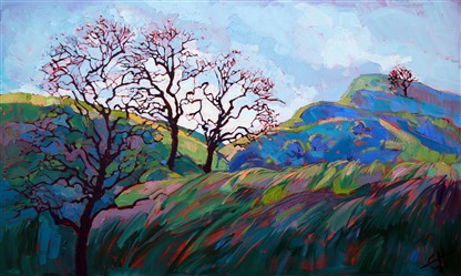 Colorist oil painting landscape by impressionism painter Erin Hanson Colorist oil painting landscape by impressionism painter Erin Hanson