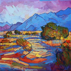 Through the Blue, original oil painting of Borrego Springs, by Erin Hanson Through the Blue, original oil painting of Borrego Springs, by Erin Hanson