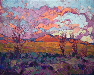 Ocotillos original oil painting by contemporary impressionist Erin Hanson Ocotillos original oil painting by contemporary impressionist Erin Hanson
