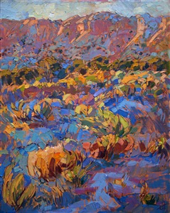 Ghost Ranch landscape painting by modern impressionist painter Erin Hanson