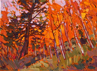 Cedar Breaks National park landsccape oil painting of Utah aspens Cedar Breaks National park landsccape oil painting of Utah aspens
