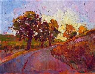 Modern impressionist oil painting of Paso Robles, California Modern impressionist oil painting of Paso Robles, California