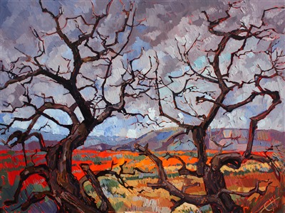 Gnarled Storm, original oil painting by Erin Hanson