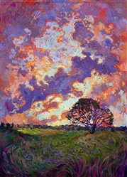 Burst of impressionist color and impasto brush strokes capture the beauty of the outdoors, original oil by Erin Hanson Burst of impressionist color and impasto brush strokes capture the beauty of the outdoors, original oil by Erin Hanson