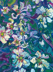 Anemone Blooms, original oil painting by modern impressionist master oil painter Erin Hanson