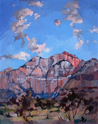 Sunset at Zion, impressionist oil painting by Erin Hanson Sunset at Zion, impressionist oil painting by Erin Hanson
