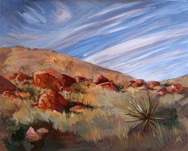 Windy Skies, oil painting by Erin Hanson Painting Windy Skies